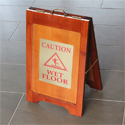 Wood Wet Floor Signs