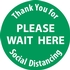 "Please Wait Here" Social Distancing Floor Decals
